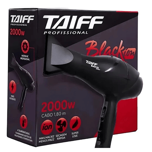 Taiff Black Ion Secador De Cabelo Profissional 2000w Cor Preto