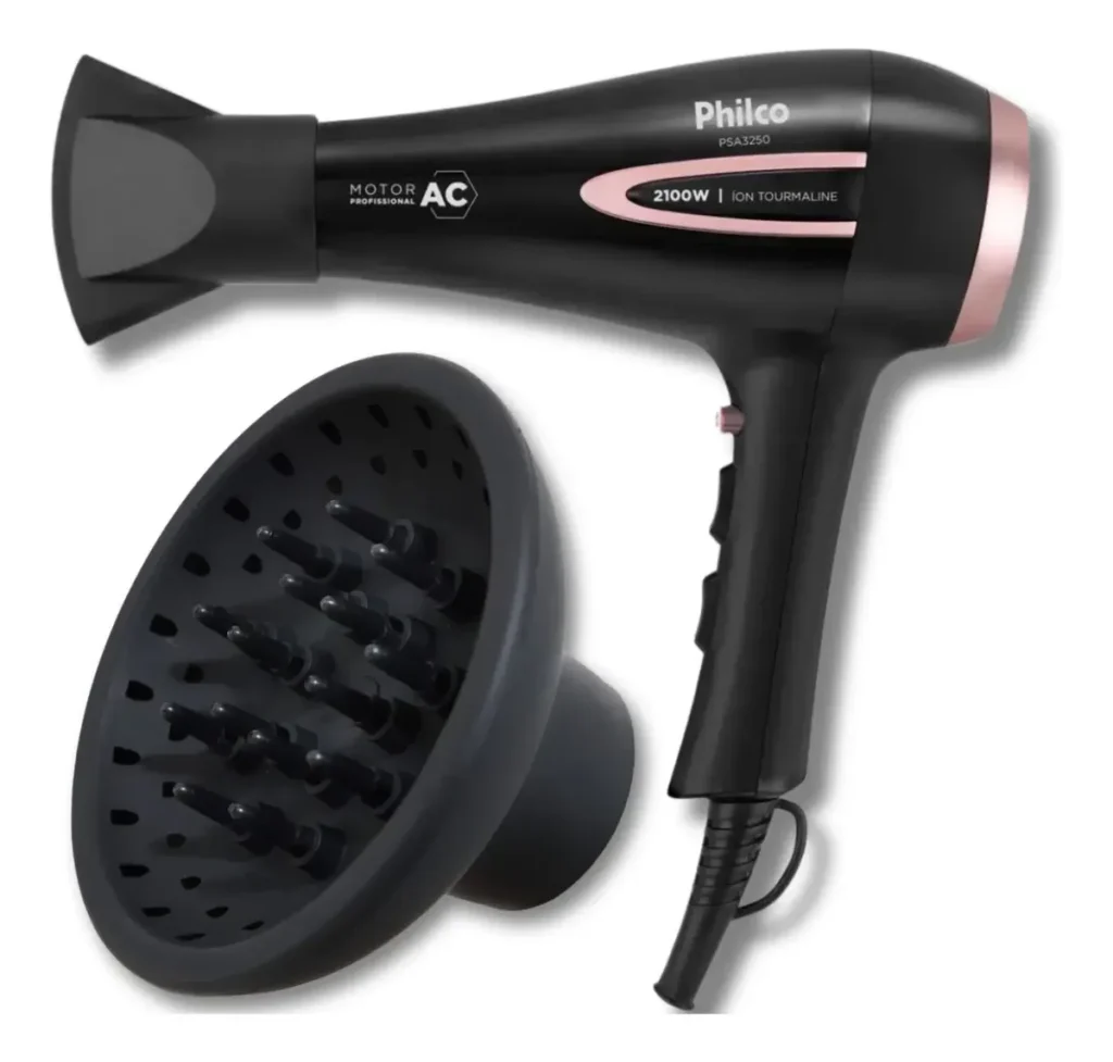 secador com difusor philco preto